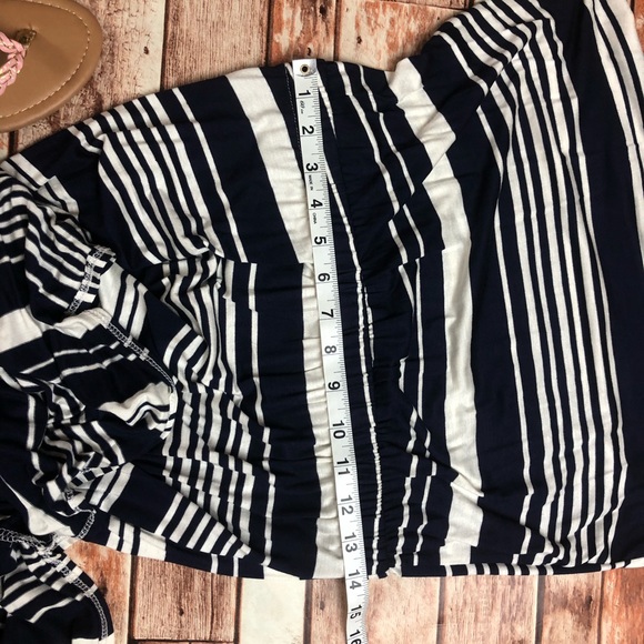 Navy white striped preppy maxi dress - Picture 5 of 6
